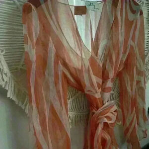 Gorgeous Milly of New York sheer 💯 silk beautiful and very boho  size small
